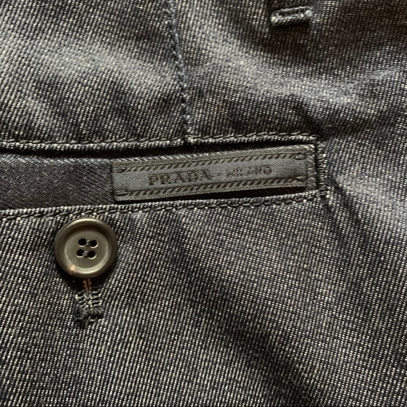 Prada Milano Logo Thin Denim Dress Pants - Picture 11 of 12